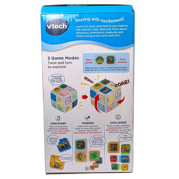 Vtech Twist Adventures Dino Discoveries Activity Unisex Cube Twist & Turn Learn - Picture 6 of 11